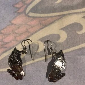 Silver Owl Earrings!